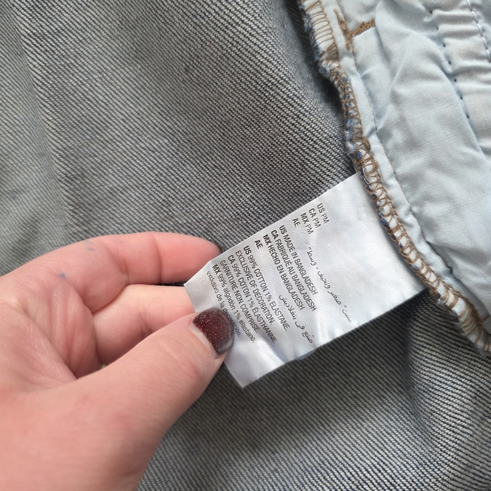Denim Embroidered Shacket Western Cottage Core Womens M Petite Style & Co NWT - Picture 6 of 7